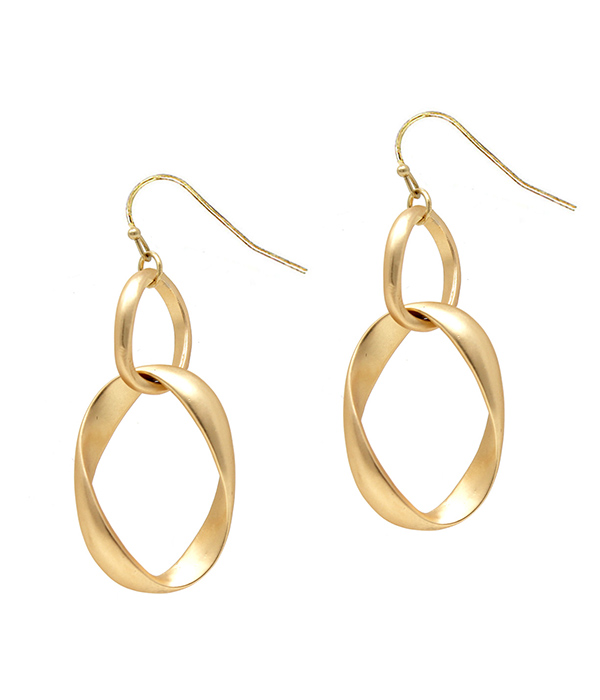 TWIST HOOP DROP EARRING