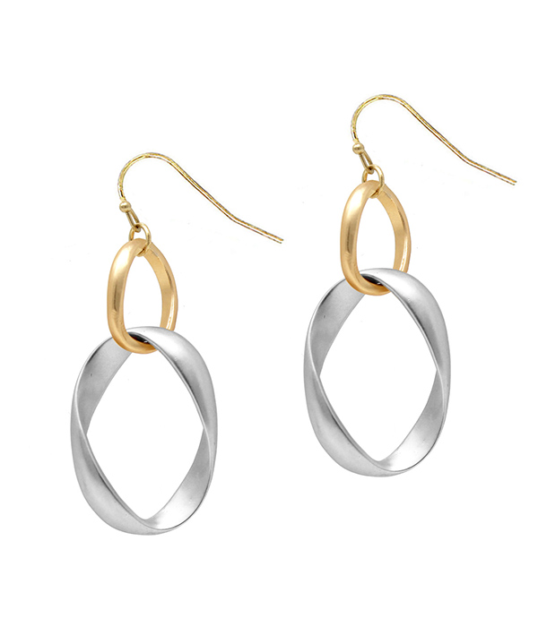 TWIST HOOP DROP EARRING