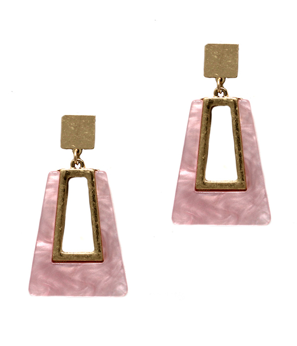 TRAPEZOID RESIN EARRING