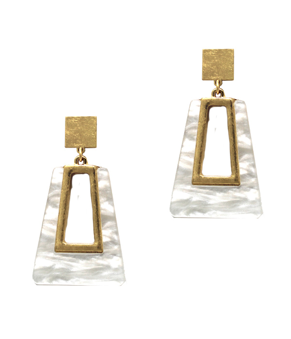 TRAPEZOID RESIN EARRING