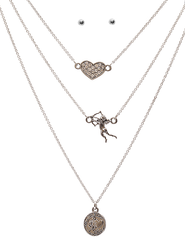Love theme three necklace set