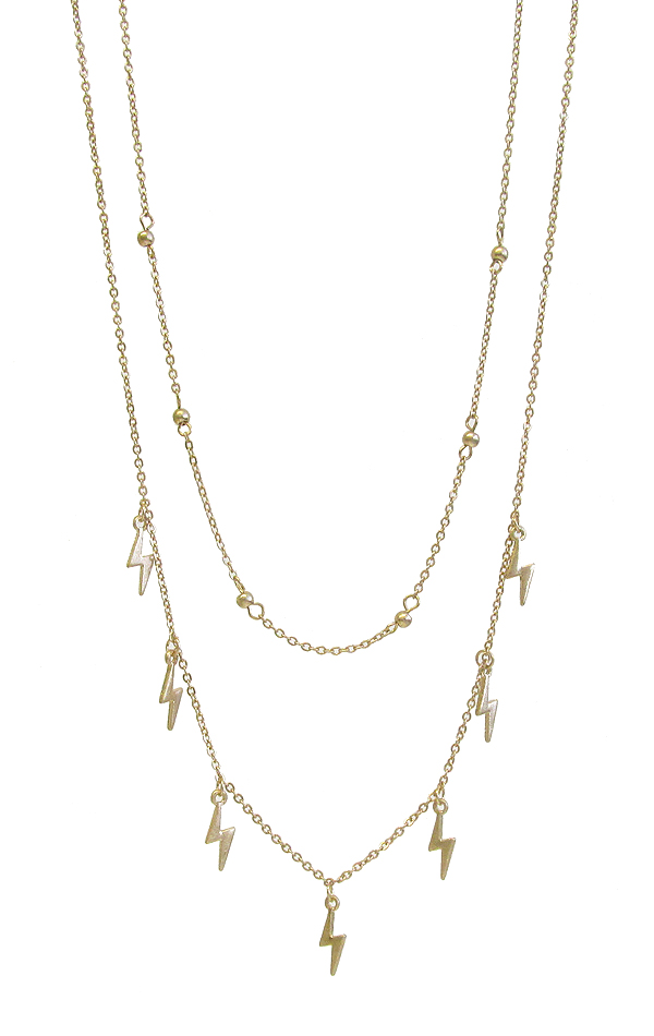 DOUBLE LAYER MUTI THUNDER CHARM NECKLACE