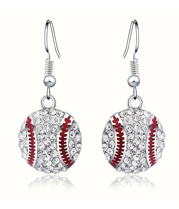 Sport theme earring - baseball