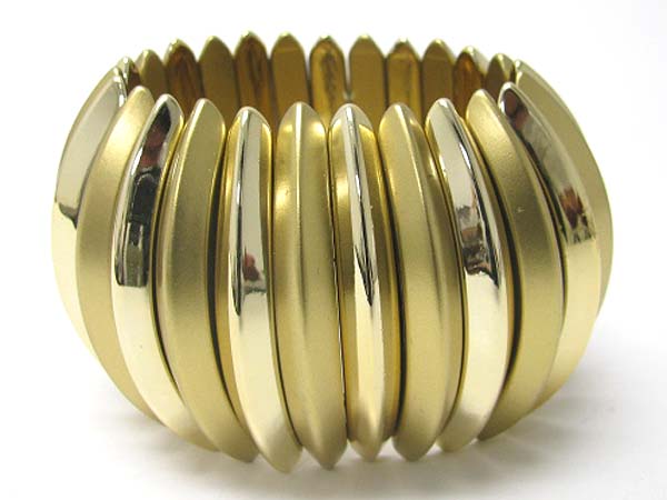 Metallic look acryl bar stretch bracelet
