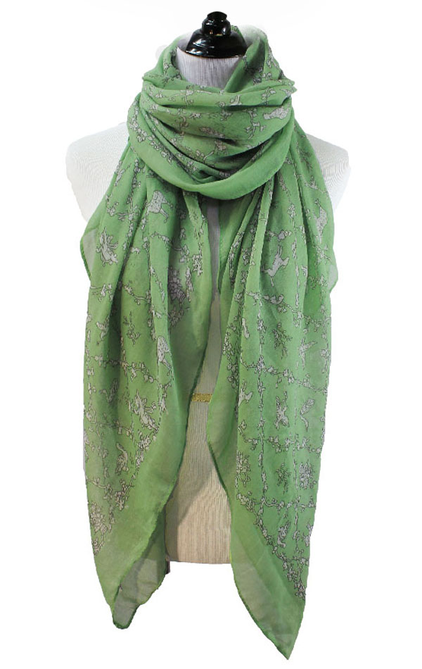 Polyester swan lake scarf