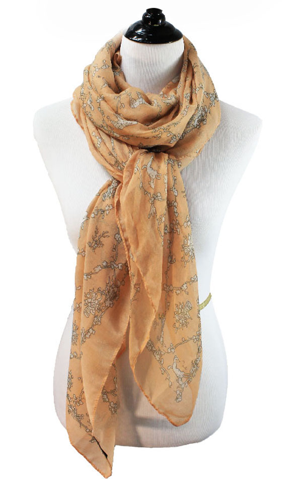 Polyester swan lake scarf