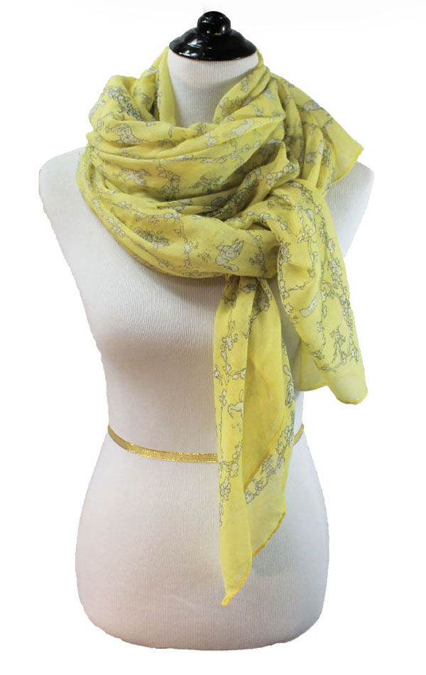 Polyester swan lake scarf