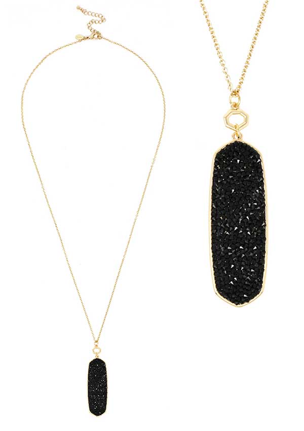 DRUZY PENDANT LONG NECKLACE