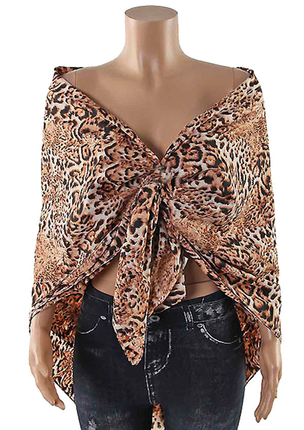 Animal print shawl