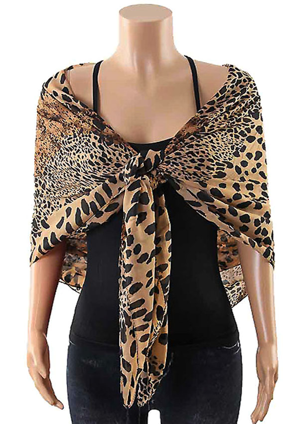 Animal print shawl