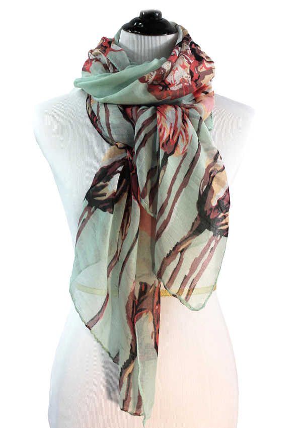 Bloomy flower scarf