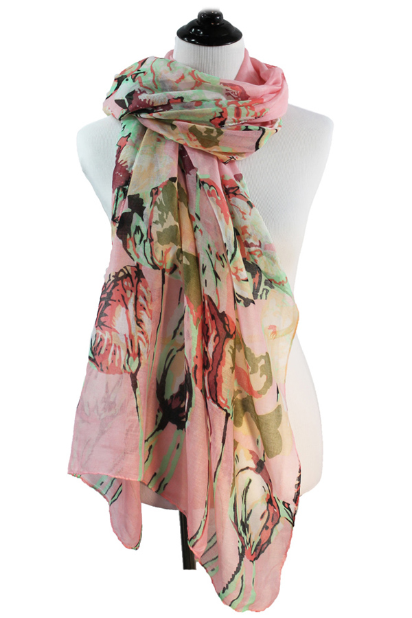 Bloomy flower scarf