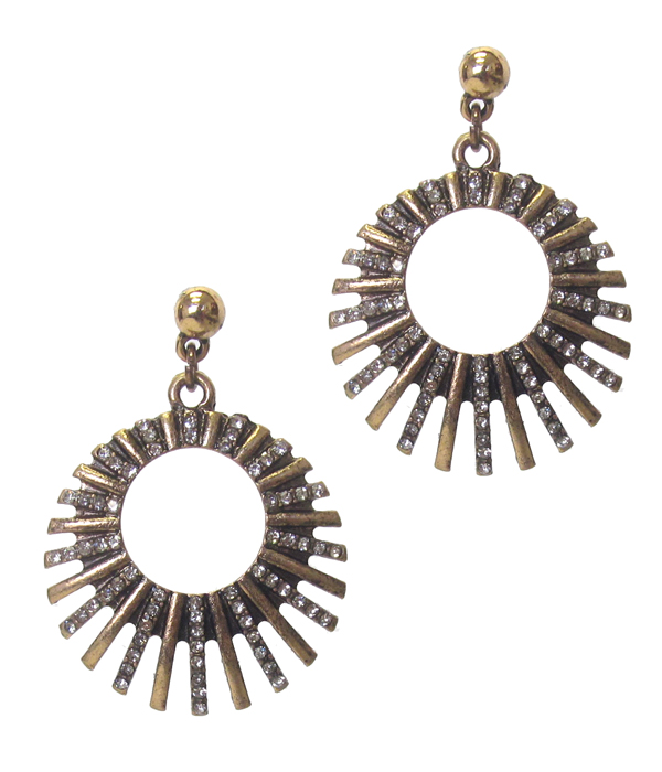 Crystal hoop earring