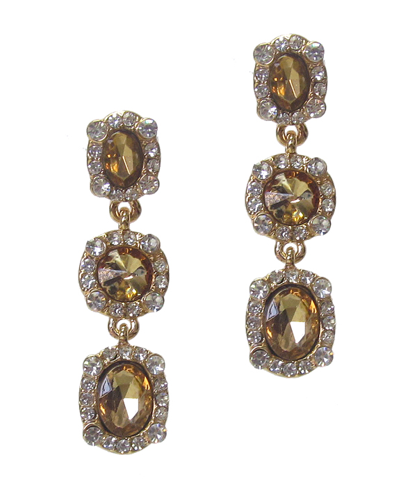 Luxury class austrian crystal party earring