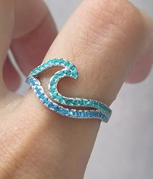 Sealife theme wave ring