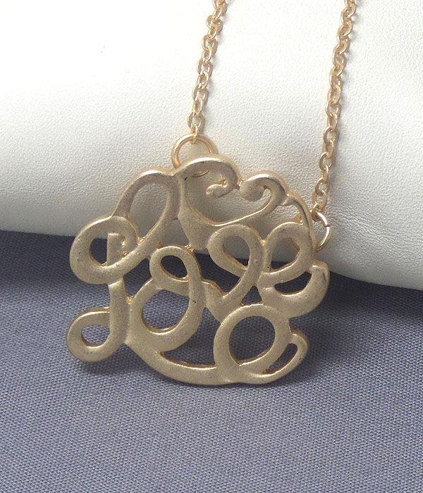 Monogram pendant necklace - love