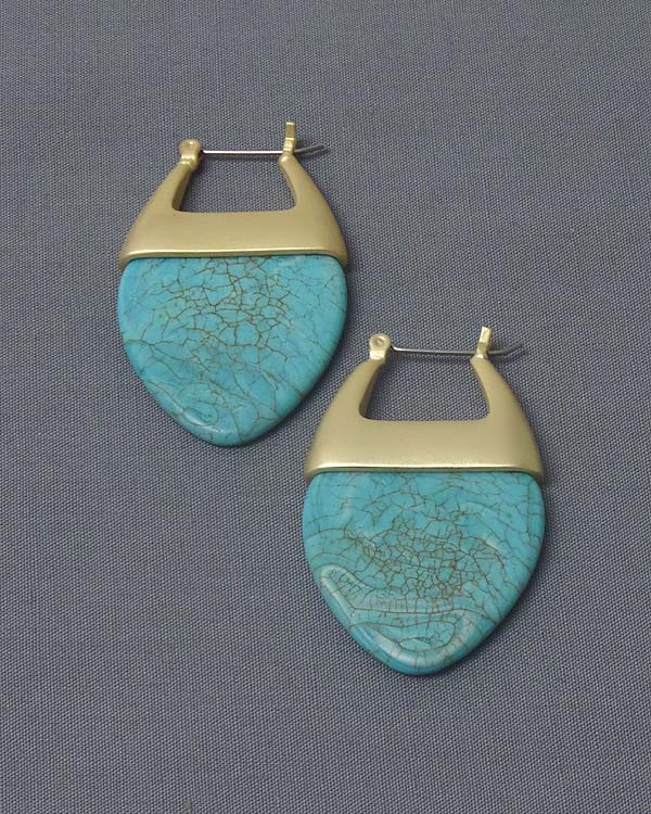 Arrowhead turquoise earring
