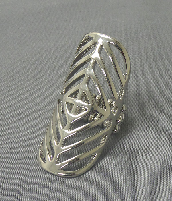 Electro plating metal chevron knuckle stretch ring