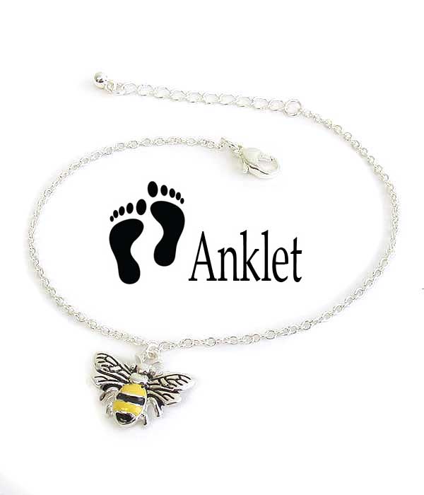 GARDEN THEME EPOXY BEE ANKLET