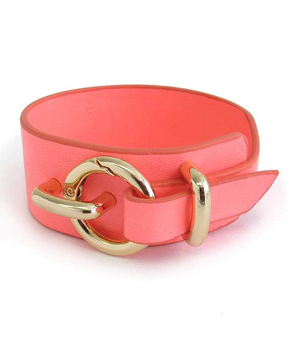 Leathette belt bracelet