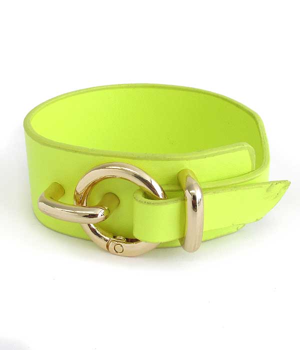 Leathette belt bracelet
