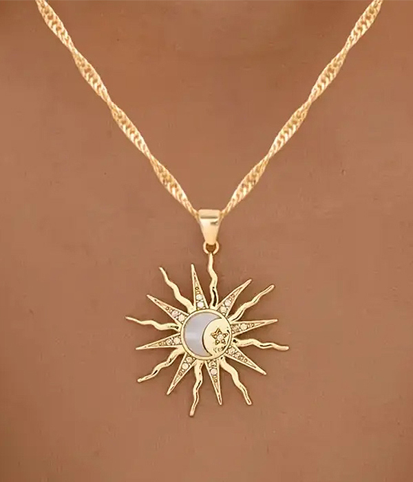 Vintage sun necklace