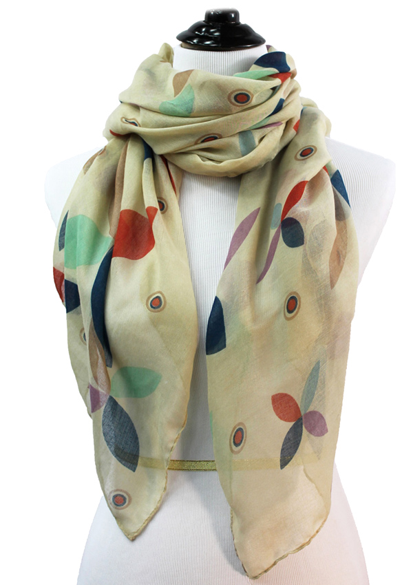 Modern floral pattern scarf