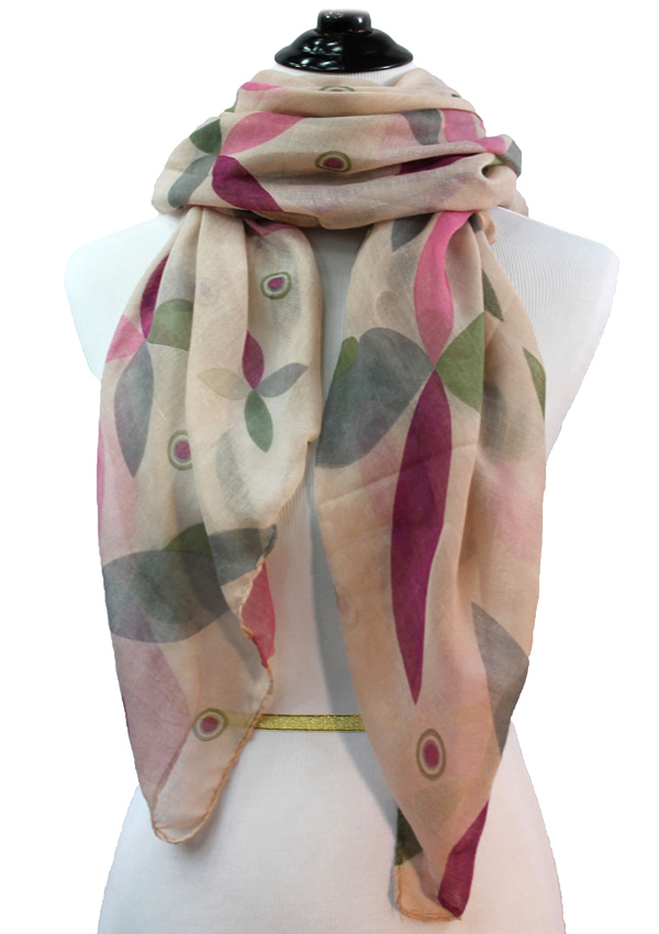 Modern floral pattern scarf