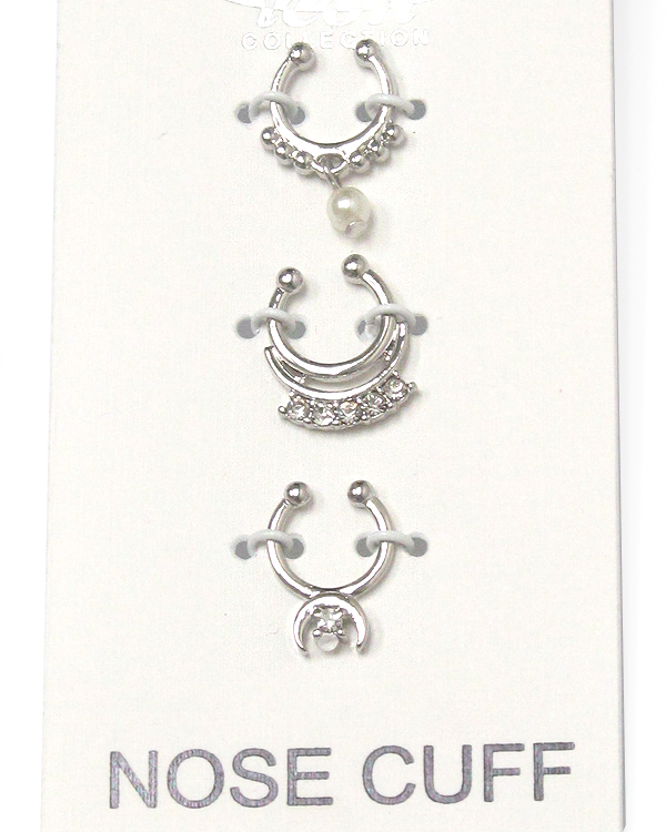 Nose cuff - three piece set