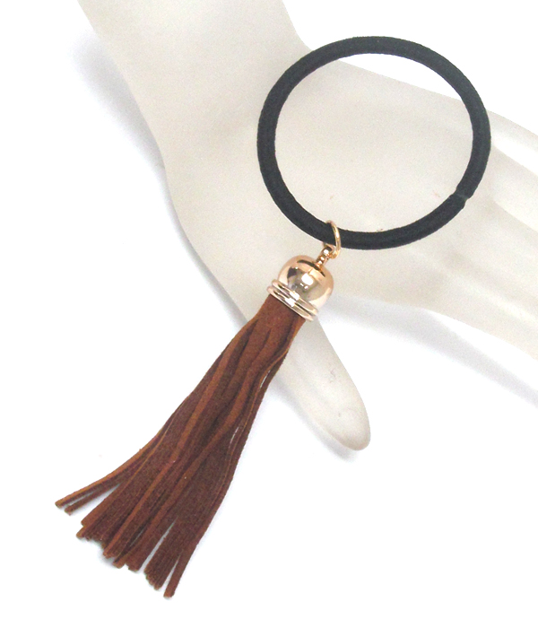 Suede tassel ponytail