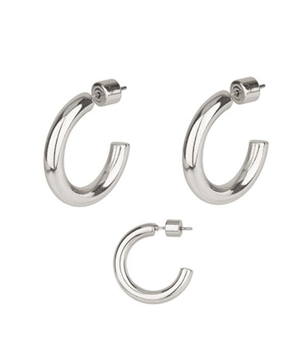 Metal hoop earring