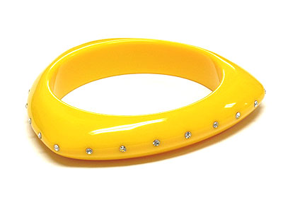 Crysal stud triangle acryl bangle