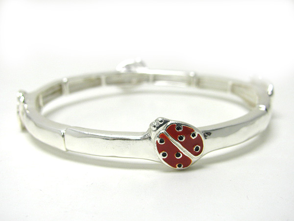 Ladybug metal stretch bracelet 