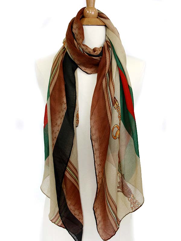 100% polyester link chain scarf
