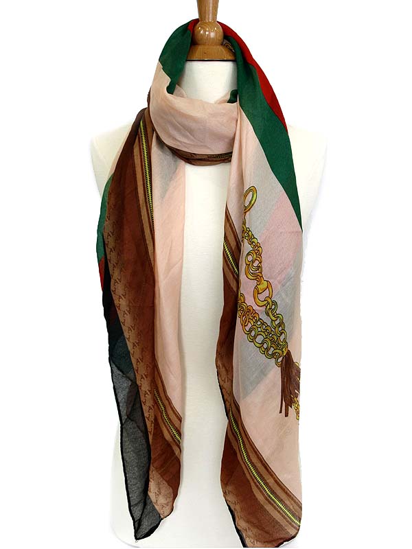 100% polyester link chain scarf