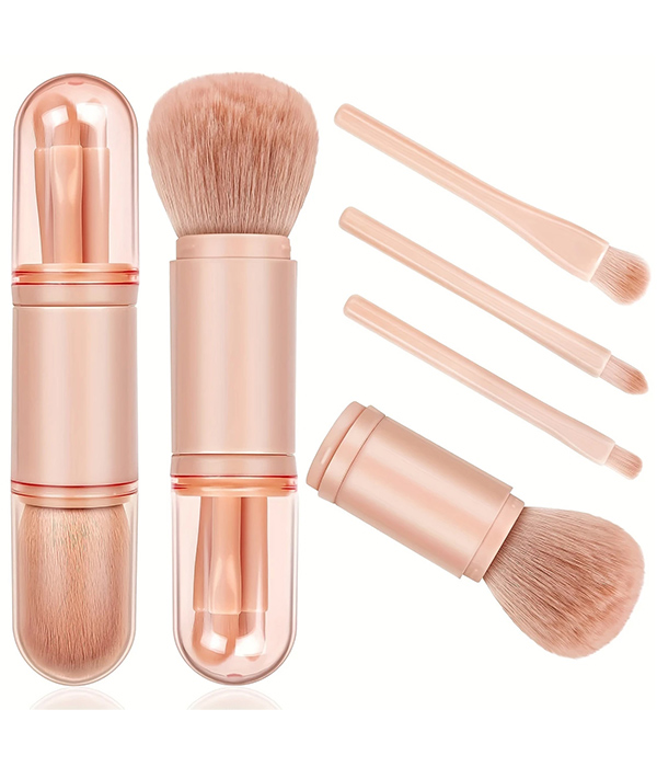 4 portable makeup brush set