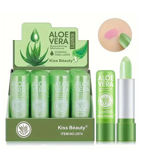 Magic color change aloe vera 5 lipbalm set