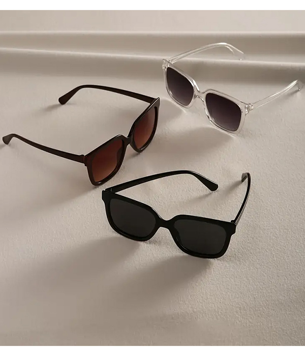 Mix shape and color 3 pcs sunglasses set