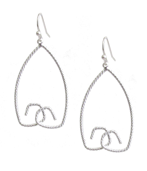 Wire art brass plating earring