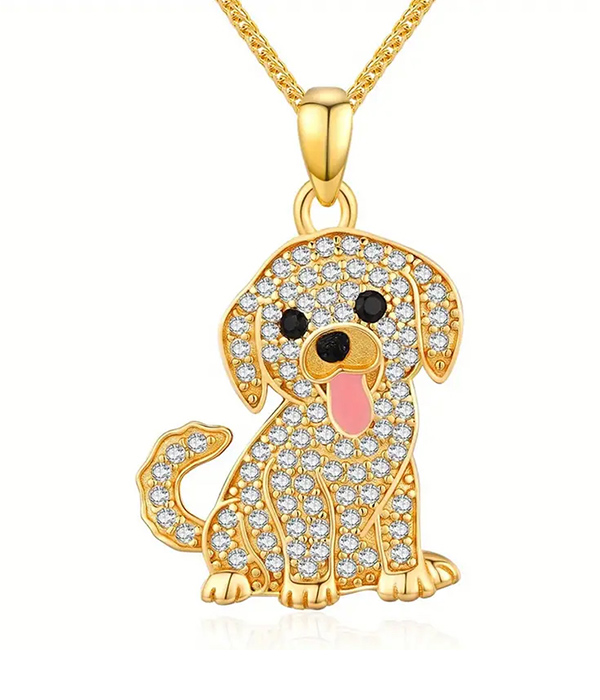 Pet lovers theme dog necklace - retriever