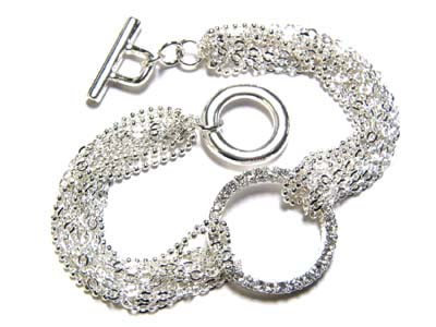 Designer style multi chain bracelet