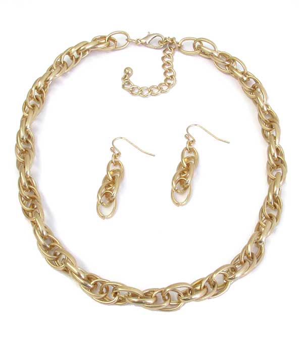 CHUNKY CHAIN NECKLACE SET