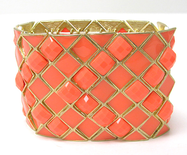 Acryl stone deco stretch bracelet 