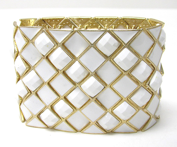 Acryl stone deco stretch bracelet 