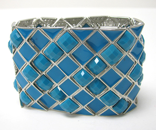 Acryl stone deco stretch bracelet