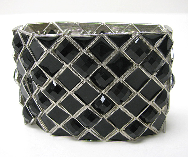 Acryl stone deco stretch bracelet