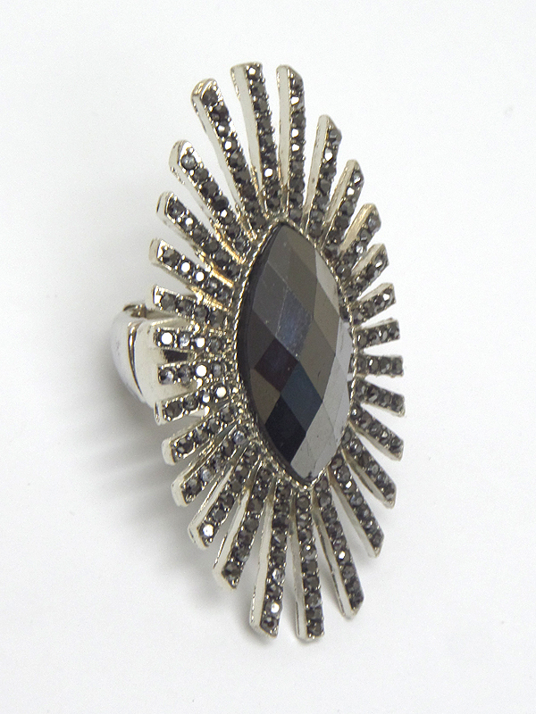 Luxury crystal stretch ring