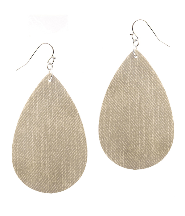 FABRIC TEARDROP EARRING