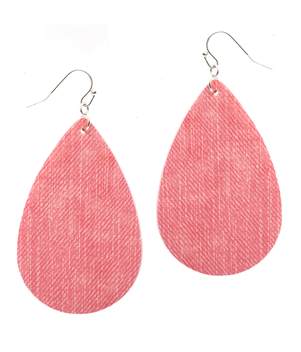 Fabric teardrop earring