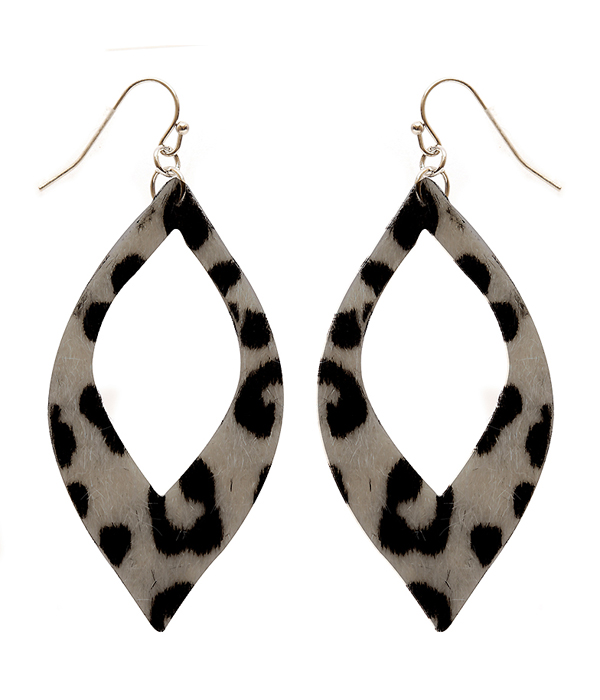 ANIMAL PRINT FABRIC EARRING